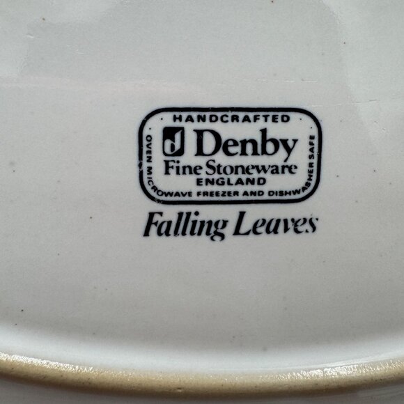 FALLING LEAVES by Denby Small Platter Oval 12.75" made in England Stoneware pink - Picture 7 of 10